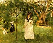 Berthe Morisot Chasing Butterflies painting